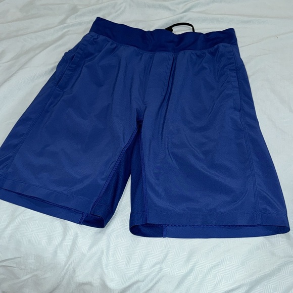 Blue Lululemon athletic shorts. - Picture 3 of 5
